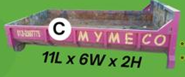 MYMECO C size dumpster 11 x 6 x 2