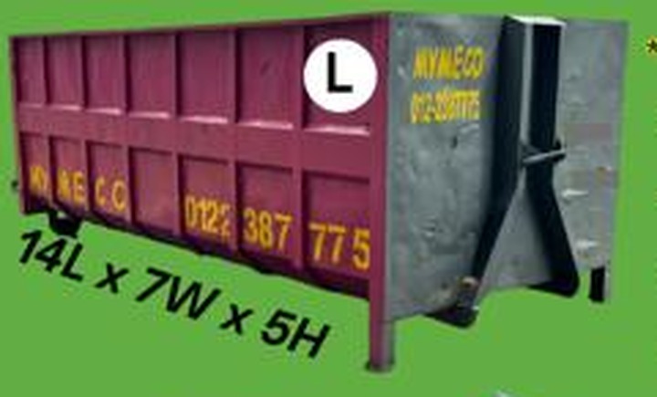 MYMECO L size dumpster 14 x 7 x 5