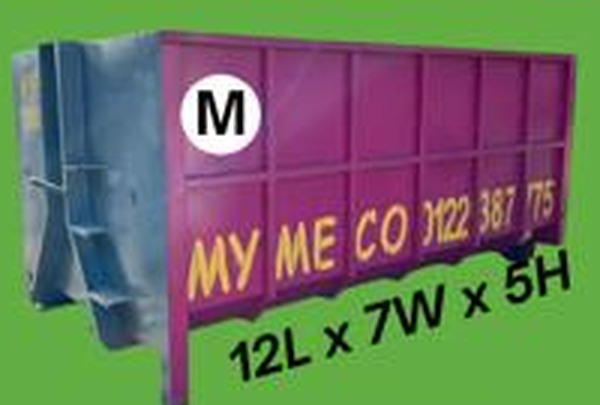 MYMECO M size dumpster 12 x 7 x 5