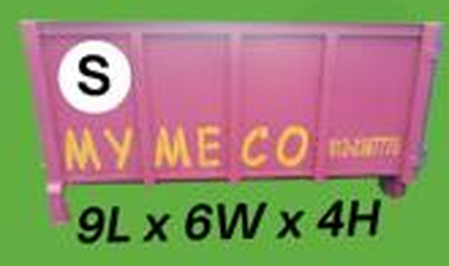 MYMECO S size dumpster 9 x 6 x 4